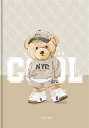 Jegyzetfüzet, A4, kockás, 80 lap, keményfedeles, SHKOLYARYK "Cool"